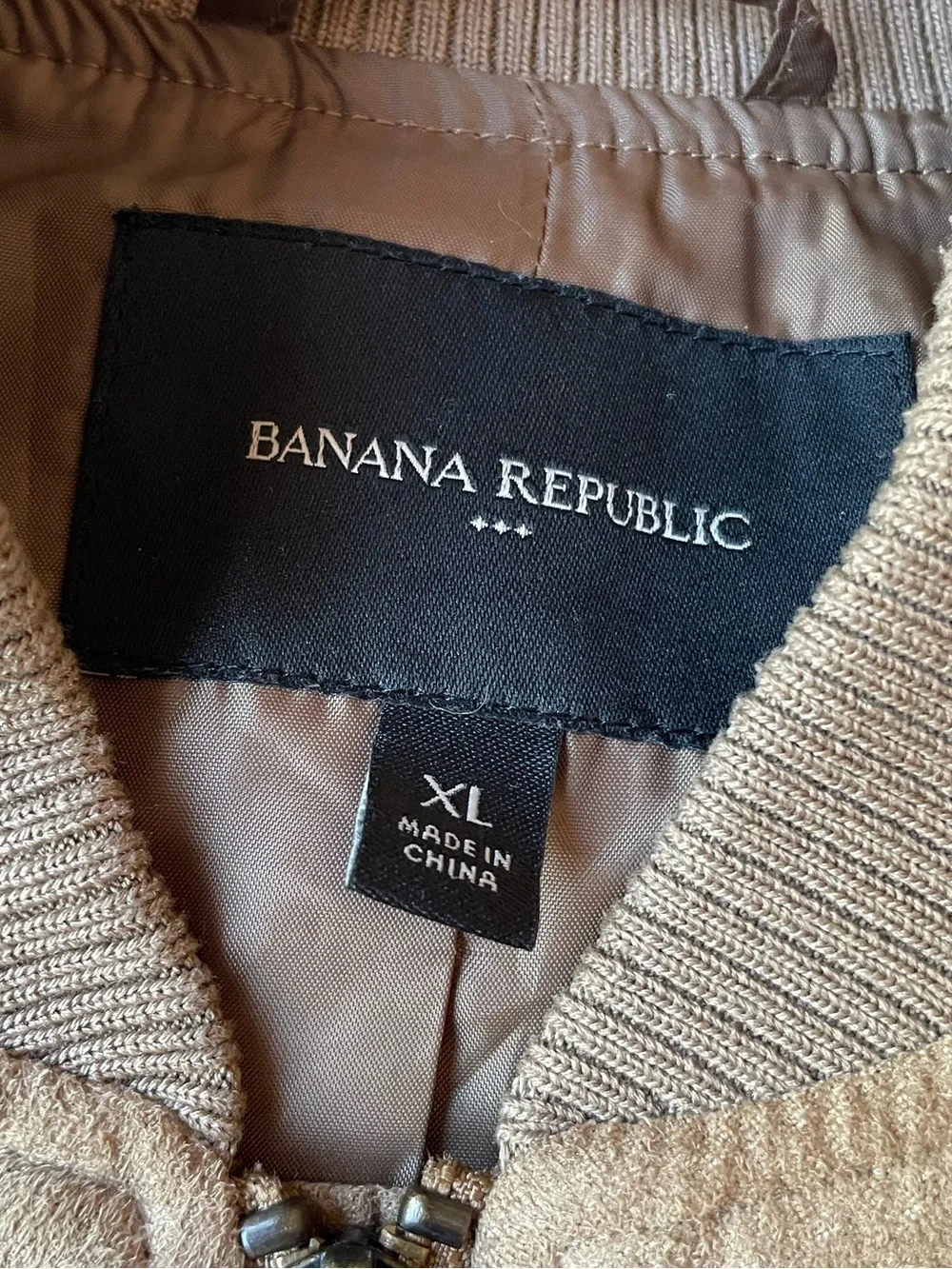 Banana Republic Men’s Vegan Suede Bomber Jacket - size XL